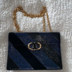 Tory Burch leather and suede bag
